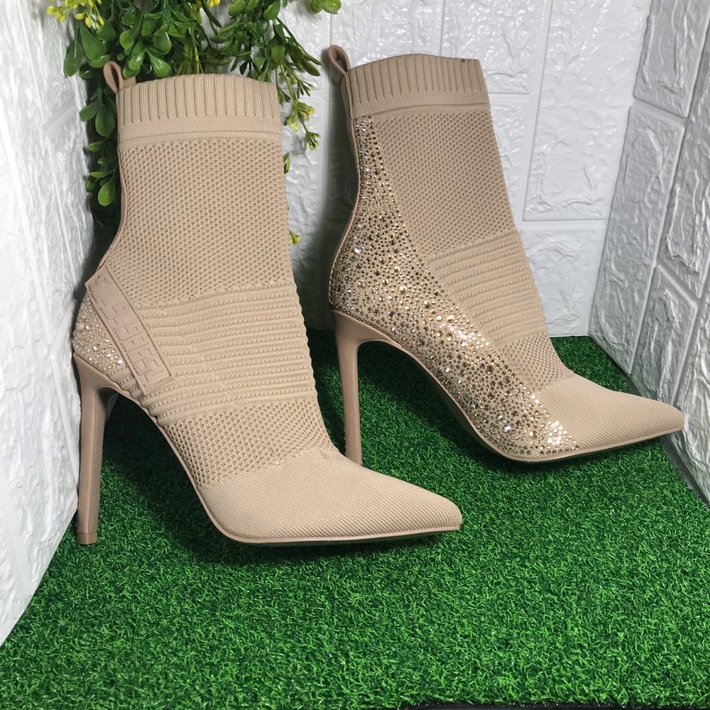 Steve Madden Maxwelle Sock Bootie Tan